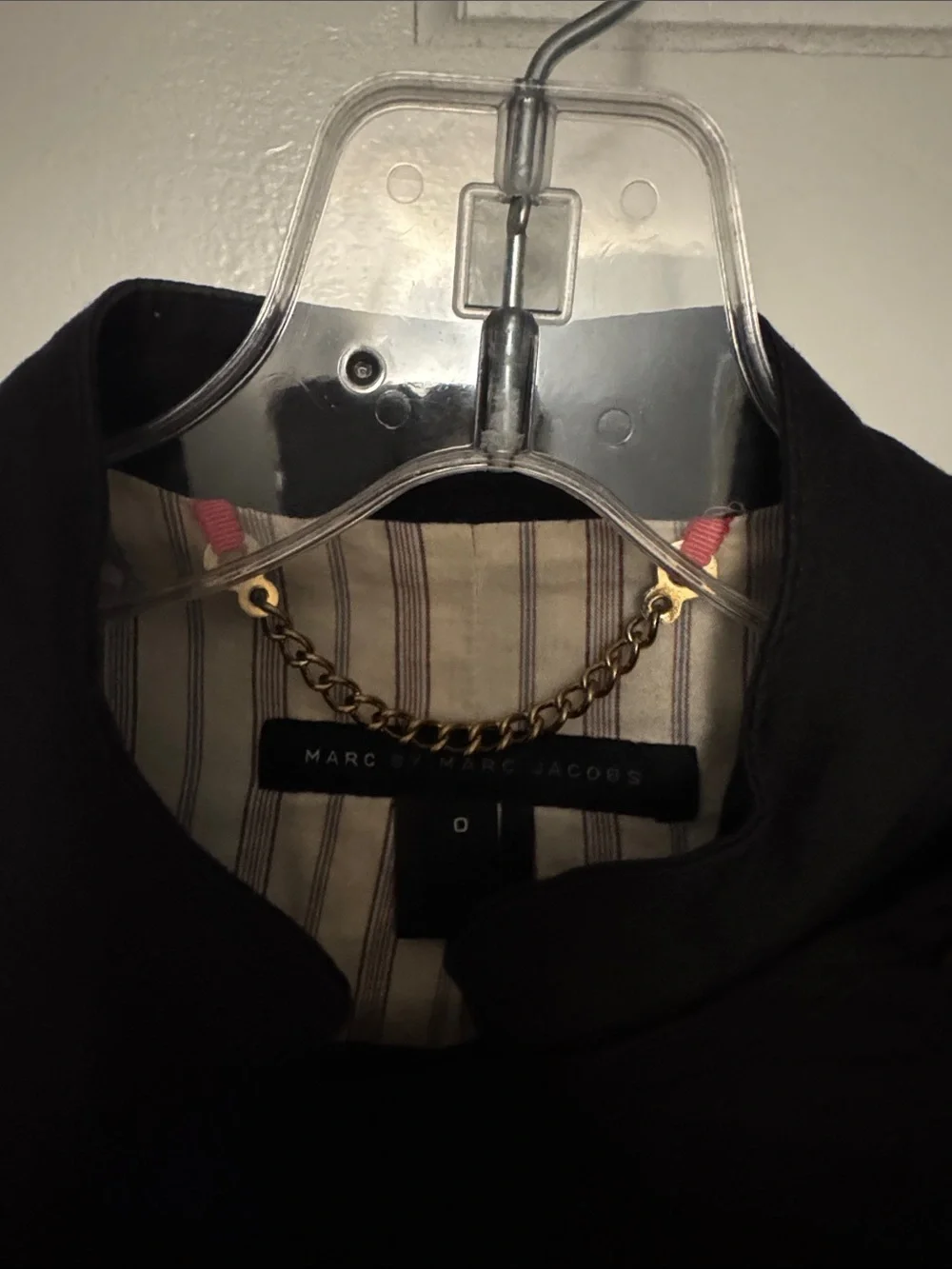 Marc Jacobs Black Women's Lightweight Trench Coat with Contrast Lining - Picture 6 of 6